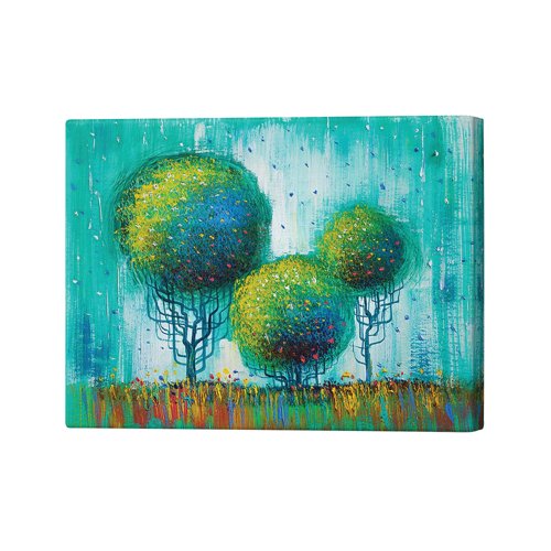 Three Round Trees Canvas Print 20x32 Inches SC1STVCD31130M Three Round Trees Canvas Print 20x32 Inches SC1STVCD31130M