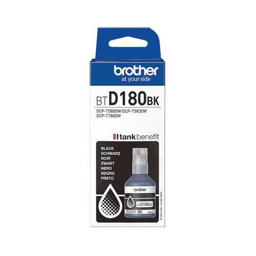 Brother Ink Bottle Super High Yield Black BTD180BK Brother Ink Bottle Super High Yield Black BTD180BK