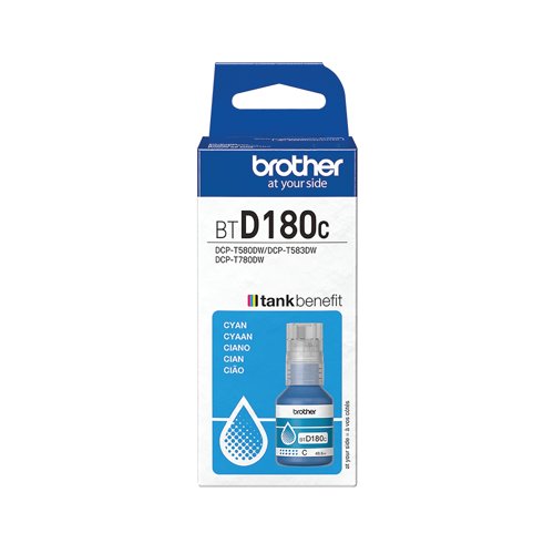 Brother Ink Bottle Super High Yield Cyan BTD180C Brother Ink Bottle Super High Yield Cyan BTD180C