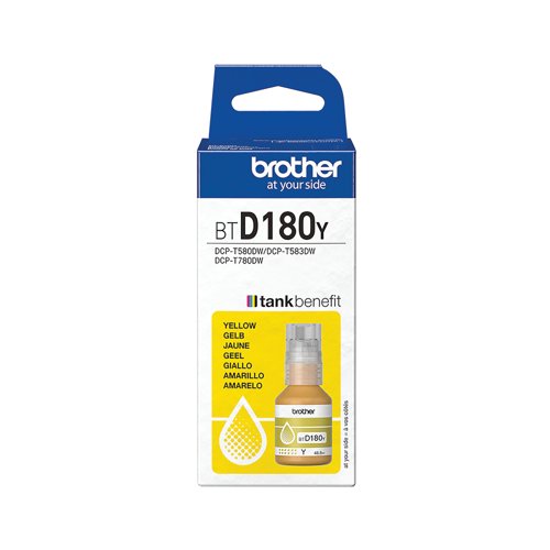 Brother Ink Bottle Super High Yield Yellow BTD180Y Brother Ink Bottle Super High Yield Yellow BTD180Y