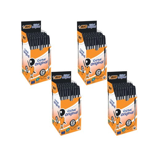Bic Cristal Ballpoint Pen Medium Black (Pack of 50) 4 For 3 Bic Cristal Ballpoint Pen Medium Black (Pack of 50) 4 For 3