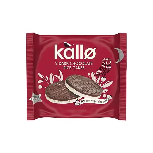 Kallo 2 Dark Chocolate Rice Cakes 33g (Pack of 30) 133914 Kallo 2 Dark Chocolate Rice Cakes 33g (Pack of 30) 133914