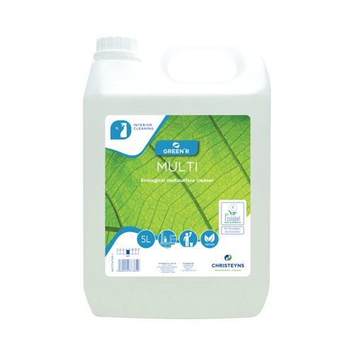 Christeyns Green'r Multi Ecological Multisurface Cleaner 5 Litre (Pack of 2) 460G Christeyns Green'r Multi Ecological Multisurface Cleaner 5 Litre (Pack of 2) 460G