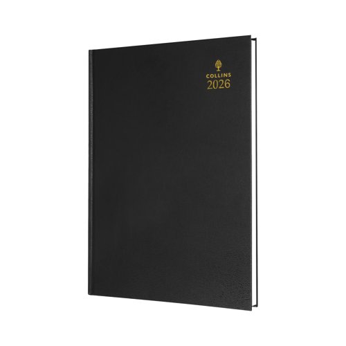Collins A4 Desk Diary Day Per Page Black 2026 44-99.26 Collins A4 Desk Diary Day Per Page Black 2026 44-99.26