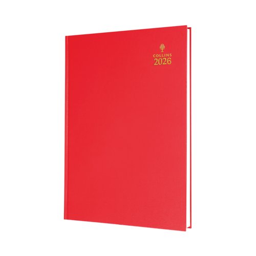 Collins A5 Desk Diary Day Per Page Red 2026 52-15.26 Collins A5 Desk Diary Day Per Page Red 2026 52-15.26