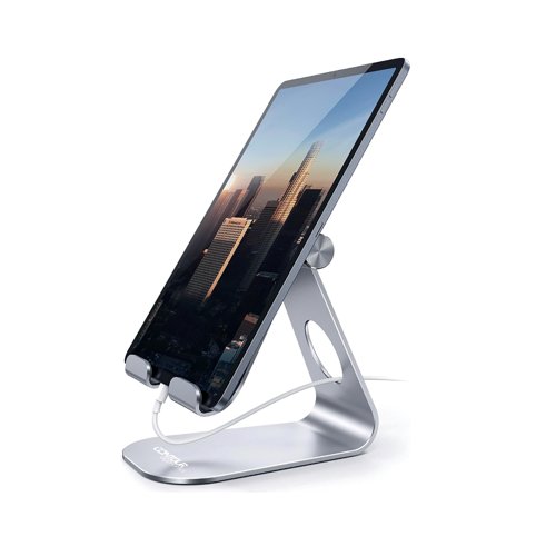 Contour Ergonomics Large Tablet/Phone Stand 4-13 Inches Silver CE10139 Contour Ergonomics Large Tablet/Phone Stand 4-13 Inches Silver CE10139
