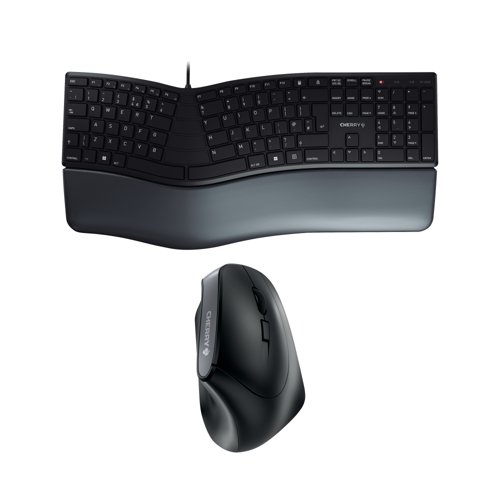 Cherry Right Handed Ergonomic Wireless Keyboard and Mouse Bundle CH810003 Cherry Right Handed Ergonomic Wireless Keyboard and Mouse Bundle CH810003