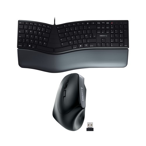Cherry Left Handed Ergonomic Wireless Keyboard and Mouse Bundle CH810004 Cherry Left Handed Ergonomic Wireless Keyboard and Mouse Bundle CH810004