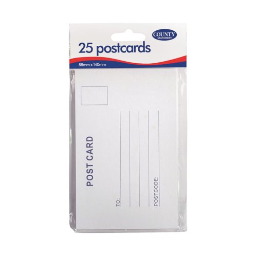 County Stationery White Postcards x25 (Pack of 12) C230 County Stationery White Postcards x25 (Pack of 12) C230