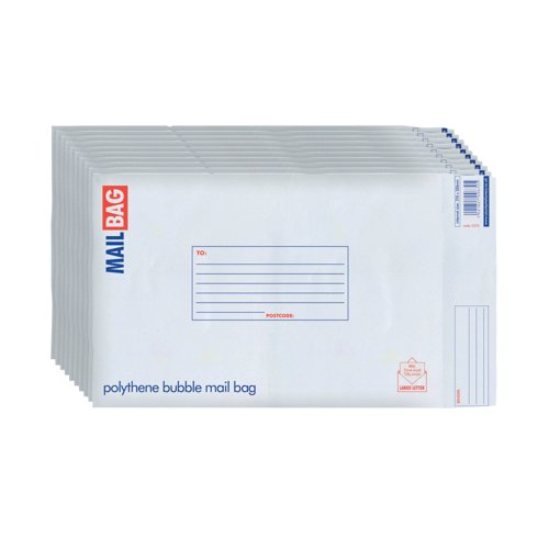 County Stationery Poly Bubble Envelopes Medium 210x335mm (Pack of 10) C272 County Stationery Poly Bubble Envelopes Medium 210x335mm (Pack of 10) C272
