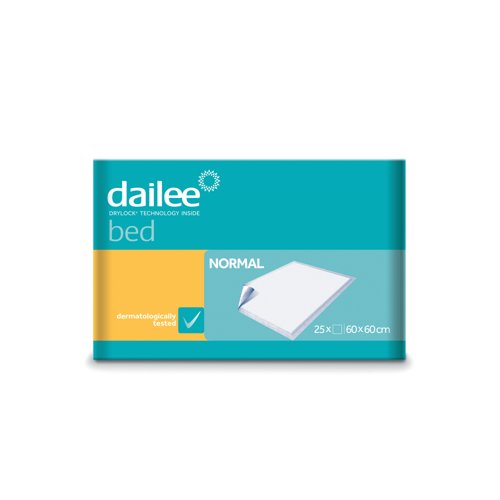 Dailee Bed Normal Protector Pad 600x600mm (Pack of 25) I0400174 Dailee Bed Normal Protector Pad 600x600mm (Pack of 25) I0400174
