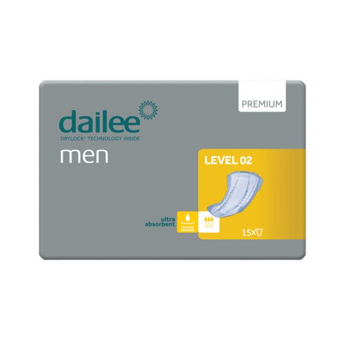Dailee Men Premium Incontinence Pads Level 2 (Pack of 15) I0700021 Dailee Men Premium Incontinence Pads Level 2 (Pack of 15) I0700021