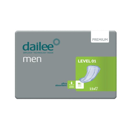 Dailee Men Premium Incontinence Pads Level 1 (Pack of 15) I0700019 Dailee Men Premium Incontinence Pads Level 1 (Pack of 15) I0700019