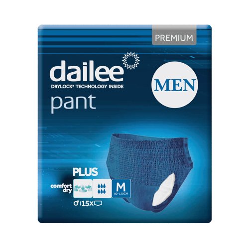 Dailee Pant Men Premium Plus Incontinence Pants Medium (Pack of 15) I0200218 Dailee Pant Men Premium Plus Incontinence Pants Medium (Pack of 15) I0200218