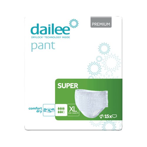 Dailee Pant Premium Super Incontinence Pants XL (Pack of 15) I0200472 Dailee Pant Premium Super Incontinence Pants XL (Pack of 15) I0200472