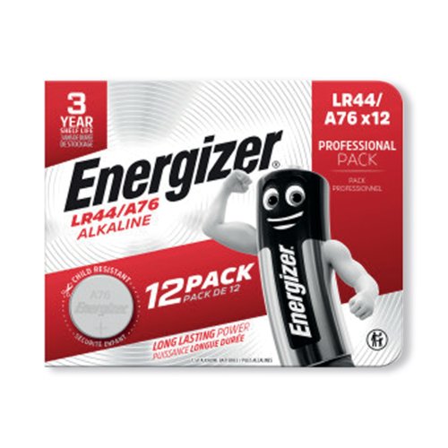 Energizer Alkaline LR44 Coin Cell Battery (Pack of 12) 7638900453867 Energizer Alkaline LR44 Coin Cell Battery (Pack of 12) 7638900453867