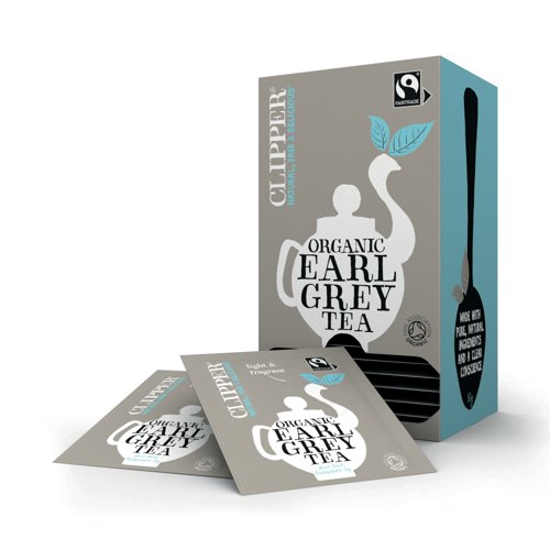 Clipper Fairtrade Organic Earl Grey Tea Bags (Pack of 25) CTN406 Clipper Fairtrade Organic Earl Grey Tea Bags (Pack of 25) CTN406