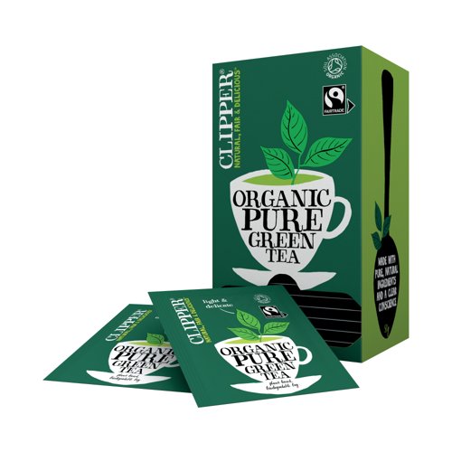 Clipper Fairtrade Organic Green Tea Bags (Pack of 25) CTN411 Clipper Fairtrade Organic Green Tea Bags (Pack of 25) CTN411