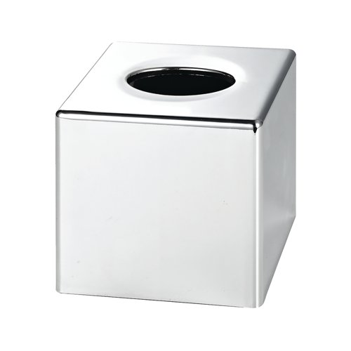 Devon Cube Tissue Box Holder Chrome (Pack of 6) 4458 Devon Cube Tissue Box Holder Chrome (Pack of 6) 4458
