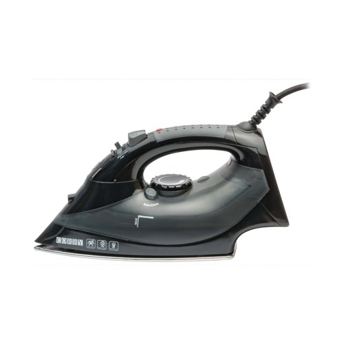 Sherwood 2000W Steam Iron with Fitted Plug Black 6108 Sherwood 2000W Steam Iron with Fitted Plug Black 6108