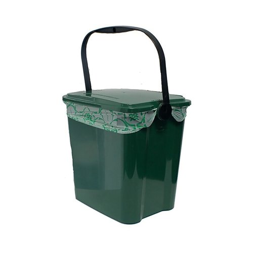 Kitchen Waste Caddy Bin Recyclable Polypropylene 7 Litre Moss Green GDURBA7KC Kitchen Waste Caddy Bin Recyclable Polypropylene 7 Litre Moss Green GDURBA7KC
