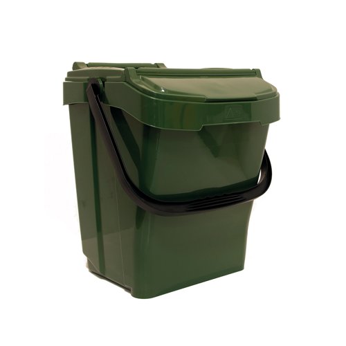 Kitchen Waste Caddy Bin Recyclable Polypropylene 40 Litre Moss Green GDURBA40PLOG Kitchen Waste Caddy Bin Recyclable Polypropylene 40 Litre Moss Green GDURBA40PLOG