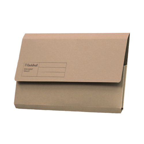 Exacompta Guildhall Document Wallet Foolscap Buff (Pack of 50) GDW1-BUF Exacompta Guildhall Document Wallet Foolscap Buff (Pack of 50) GDW1-BUF