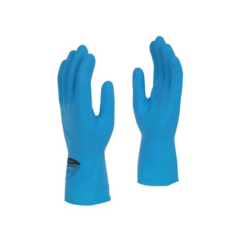 Shield Latex Rubber Household Glove 300mm Large Blue (Pack of 12) GR03/9B12 Shield Latex Rubber Household Glove 300mm Large Blue (Pack of 12) GR03/9B12