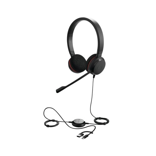 Jabra Evolve 20 USB C/A MS Stereo Headset 4999-823-169 Jabra Evolve 20 USB C/A MS Stereo Headset 4999-823-169