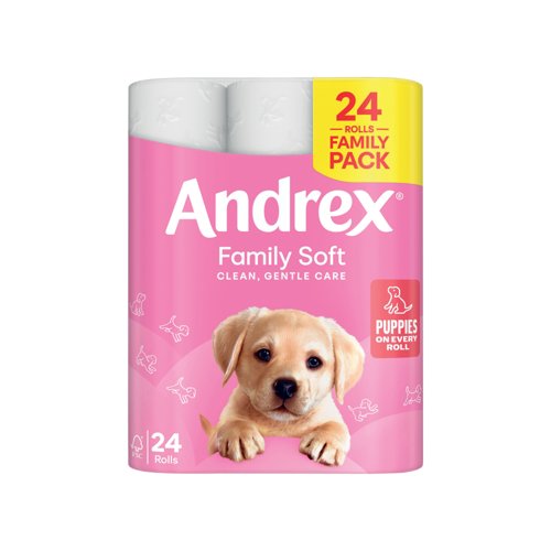 Andrex Family Toilet Roll 2-Ply 170 Sheets Per Roll (Pack of 24) 4978918 Andrex Family Toilet Roll 2-Ply 170 Sheets Per Roll (Pack of 24) 4978918