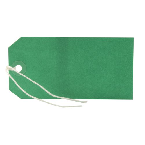 Strung Tag 120x60mm Green (1000 Pack) KF01624 Strung Tag 120x60mm Green (1000 Pack) KF01624