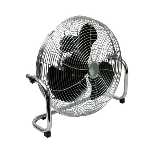 Q-Connect High Velocity Floor Standing Fan 18 Inch 3 Speed Chrome KF10031 Q-Connect High Velocity Floor Standing Fan 18 Inch 3 Speed Chrome KF10031