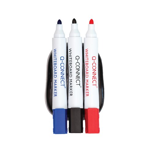 Q-Connect Magnetic Whiteboard Erase with 3 Whiteboard Markers KF18634 Q-Connect Magnetic Whiteboard Erase with 3 Whiteboard Markers KF18634