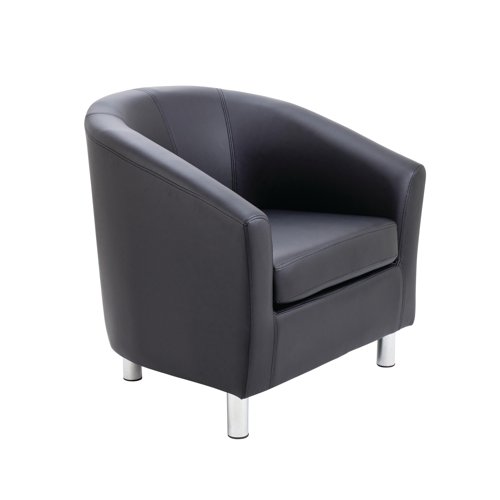 Jemini Tub Armchair Polyurethane Black KF70356 Jemini Tub Armchair Polyurethane Black KF70356