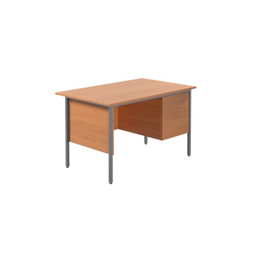 Serrion Rectangular 3 Drawer Pedestal 4 Leg Desk 1200x750x730mm Beech KF838373 Serrion Rectangular 3 Drawer Pedestal 4 Leg Desk 1200x750x730mm Beech KF838373