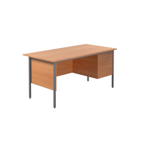 Serrion Rectangular 2 Drawer Pedestal 4 Leg Desk 1500x750x730mm Beech KF838375 Serrion Rectangular 2 Drawer Pedestal 4 Leg Desk 1500x750x730mm Beech KF838375