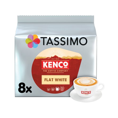 Tassimo Flat White Kenco Coffee Pods 8x5 Pods (Pack of 40) 4051498 Tassimo Flat White Kenco Coffee Pods 8x5 Pods (Pack of 40) 4051498