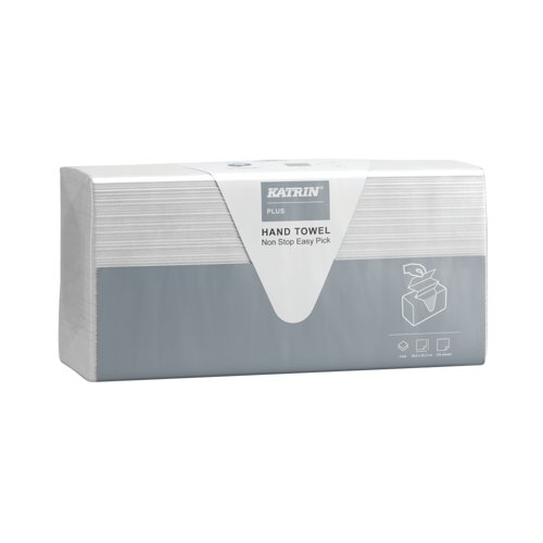 Katrin Plus 2-Ply Z Fold Paper Hand Towels Easy Pick White (Pack of 21) 92932 Katrin Plus 2-Ply Z Fold Paper Hand Towels Easy Pick White (Pack of 21) 92932