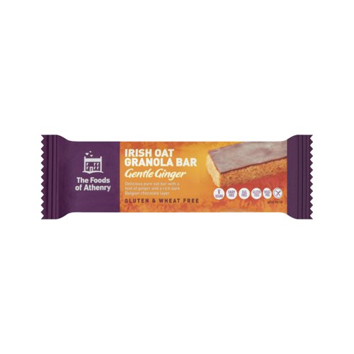 The Foods of Athenry Irish Oat Granola Bar Gentle Ginger (Pack of 20) 590981 The Foods of Athenry Irish Oat Granola Bar Gentle Ginger (Pack of 20) 590981