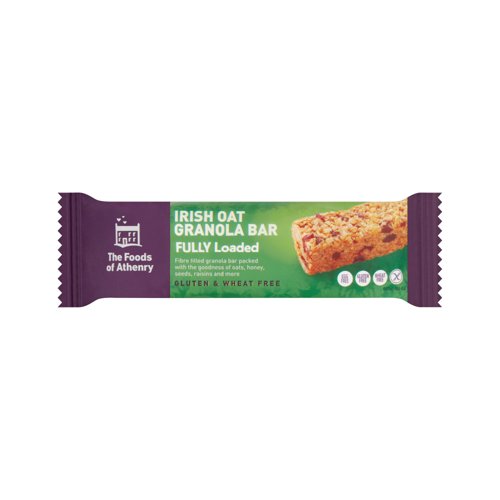 The Foods of Athenry Irish Oat Granola Bar Fully Loaded (Pack of 20) 590971 The Foods of Athenry Irish Oat Granola Bar Fully Loaded (Pack of 20) 590971