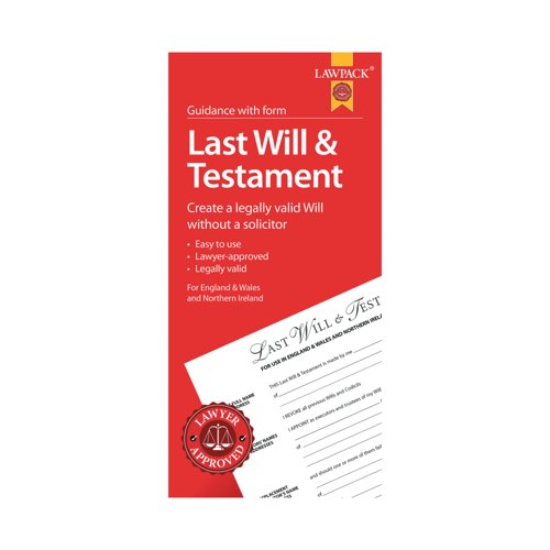Law Pack Last Will and Testament Pack F320 Law Pack Last Will and Testament Pack F320