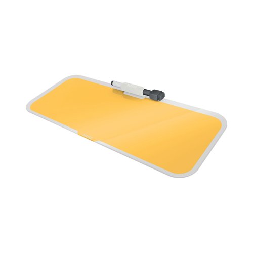 Leitz Cosy Glass Drywipe Desktop Whiteboard Pad Warm Yellow 52690019 Leitz Cosy Glass Drywipe Desktop Whiteboard Pad Warm Yellow 52690019
