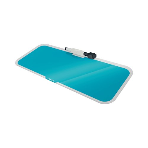 Leitz Cosy Glass Drywipe Desktop Whiteboard Pad Calm Blue 52690061 Leitz Cosy Glass Drywipe Desktop Whiteboard Pad Calm Blue 52690061