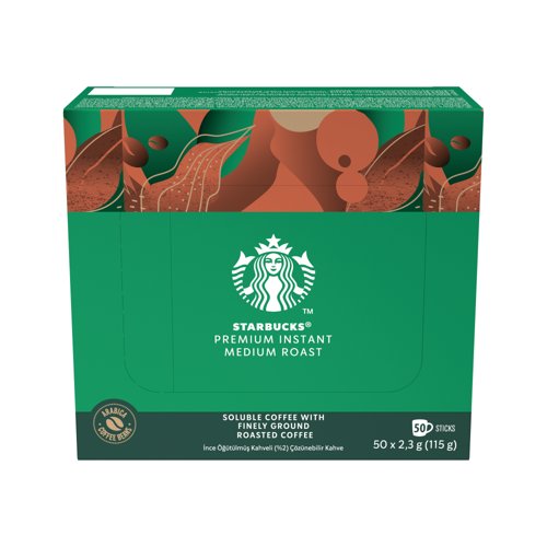 Starbucks Medium Roast Premium Instant Coffee Sachets (Pack of 50) 12604428 Starbucks Medium Roast Premium Instant Coffee Sachets (Pack of 50) 12604428