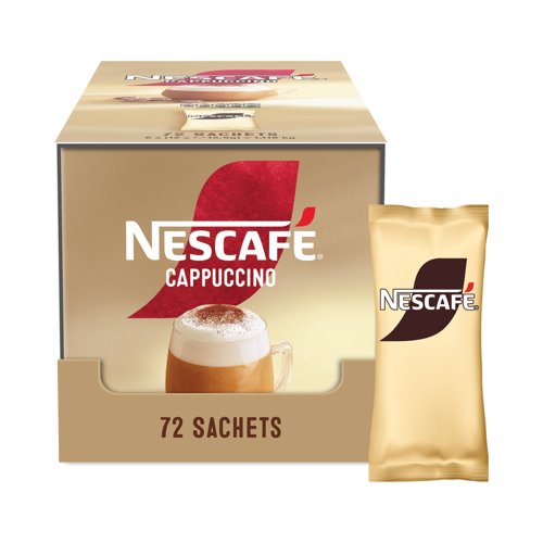 Nescafe Cappuccino Sweetened Coffee Sachets (Pack of 72) 12596949 Nescafe Cappuccino Sweetened Coffee Sachets (Pack of 72) 12596949