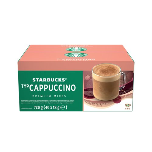 Starbucks Cappuccino Premium Instant Coffee Sachets (Pack of 40) 12604353 Starbucks Cappuccino Premium Instant Coffee Sachets (Pack of 40) 12604353