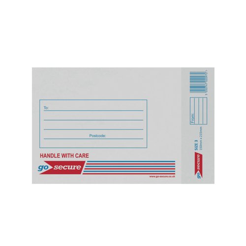 GoSecure Bubble Envelopes Size 3 White (Pack of 10) PB10143 GoSecure Bubble Envelopes Size 3 White (Pack of 10) PB10143