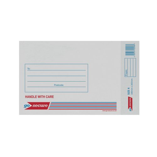 GoSecure Bubble Envelopes Size 4 White (Pack of 10) PB10144 GoSecure Bubble Envelopes Size 4 White (Pack of 10) PB10144
