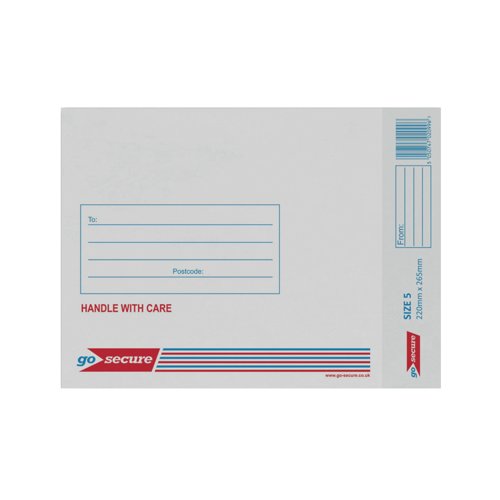 GoSecure Bubble Envelopes Size 5 White (Pack of 10) PB10145 GoSecure Bubble Envelopes Size 5 White (Pack of 10) PB10145