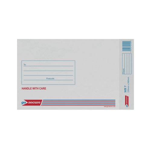 GoSecure Bubble Envelopes Size 7 White (Pack of 10) PB10146 GoSecure Bubble Envelopes Size 7 White (Pack of 10) PB10146